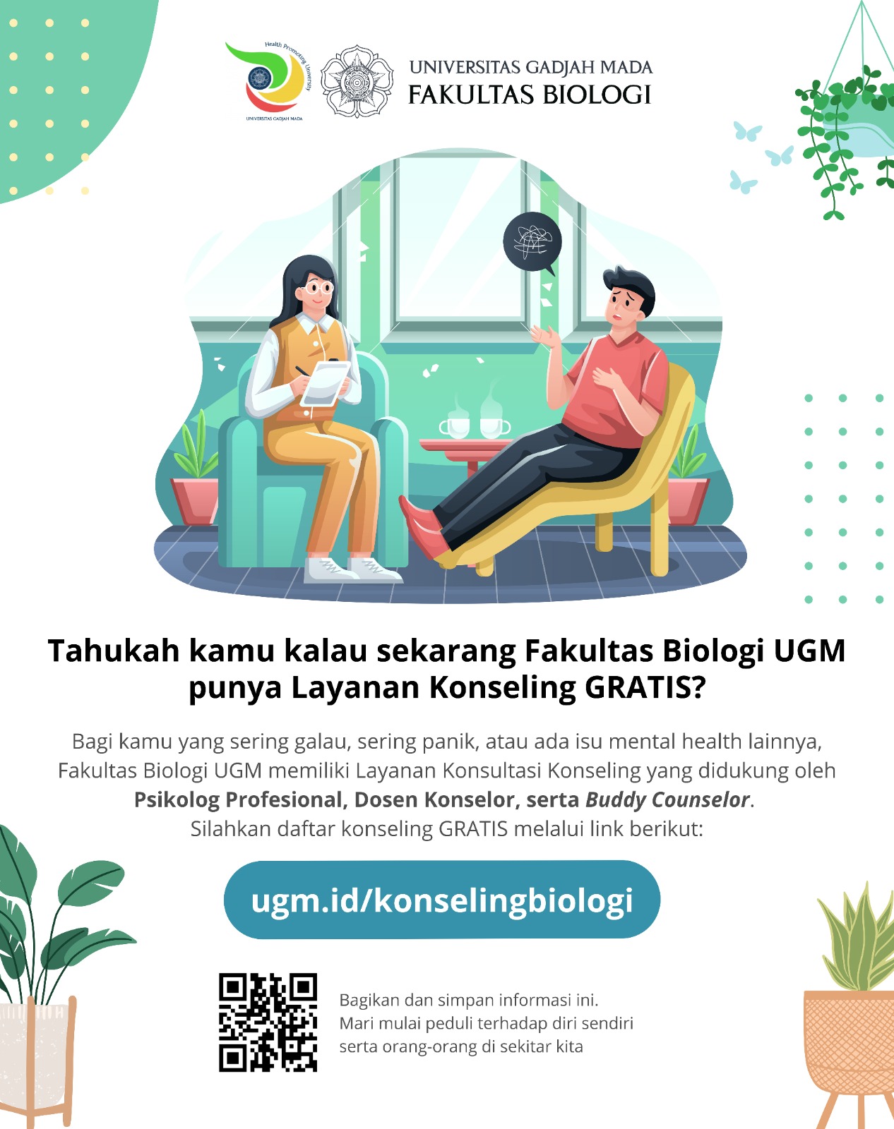 Konsultasi Kesehatan Mental – Fakultas Biologi