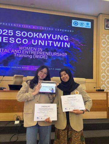 Mahasiswi Fakultas Biologi UGM Raih Gelar Winner dalam Program Internasional Women in Digital and Entrepreneurship (WiDE) Sookmyung UNESCO UNITWIN 2025