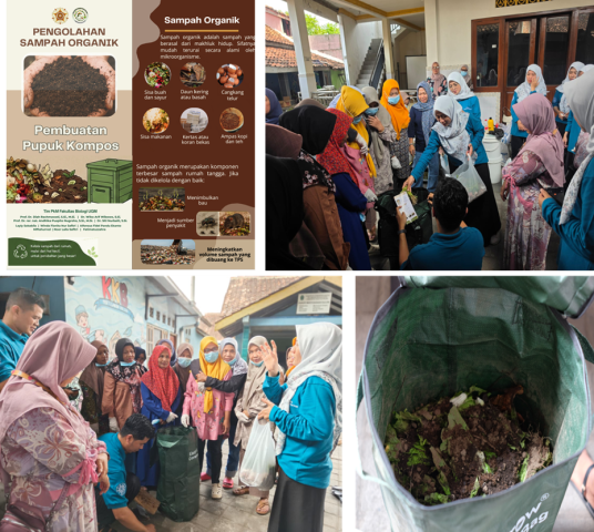 The Community Service Team, Faculty of Biology, UGM Educates on Organic Waste Management through Compost and BSF Maggots for the Women’s Farmers Group (KWT) ‘Lestari’ in Mertosanan Kulon