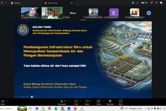 FAKULTAS BIOLOGI SELENGGARAKAN KULIAH UMUM BERTEMA PEMBANGUNAN INFRASTRUKTUR BIRU UNTUK SWASEMBADA AIR DAN PANGAN BERKELANJUTAN